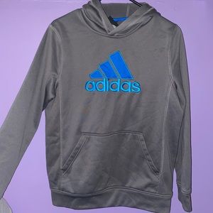 ADIDAS blue and grey hoodie